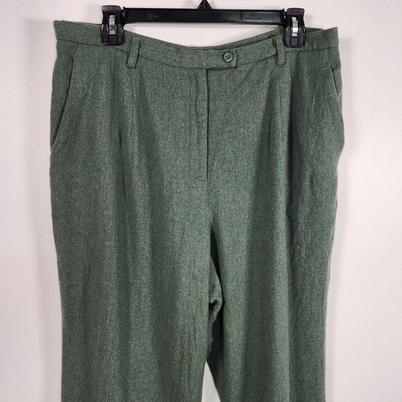 Vtg Pendleton Women's 100% Virgin Wool Pleated Trouser Pants 16 Lined Straight - Picture 4 of 10